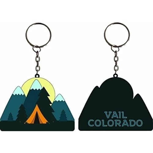 Vail Colorado Souvenir tent Metal Keychain Image 1