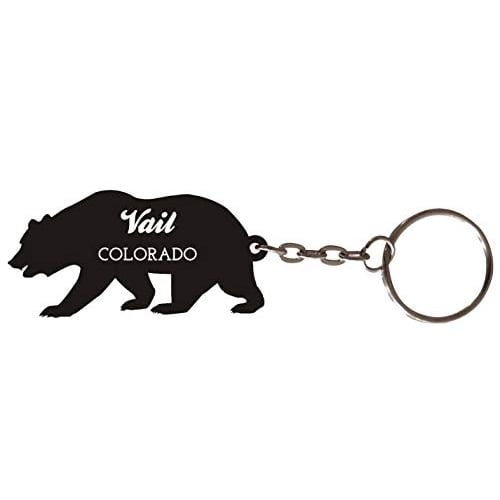 Vail Colorado Souvenir Metal Bear Keychain Image 1