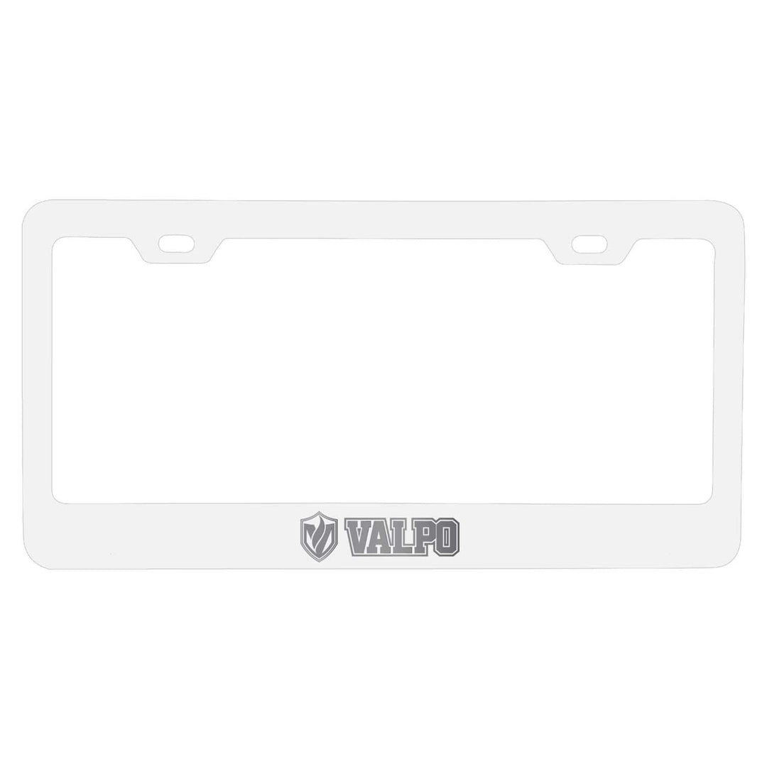 Valparaiso University Etched Metal License Plate Frame Choose Your Color Image 1