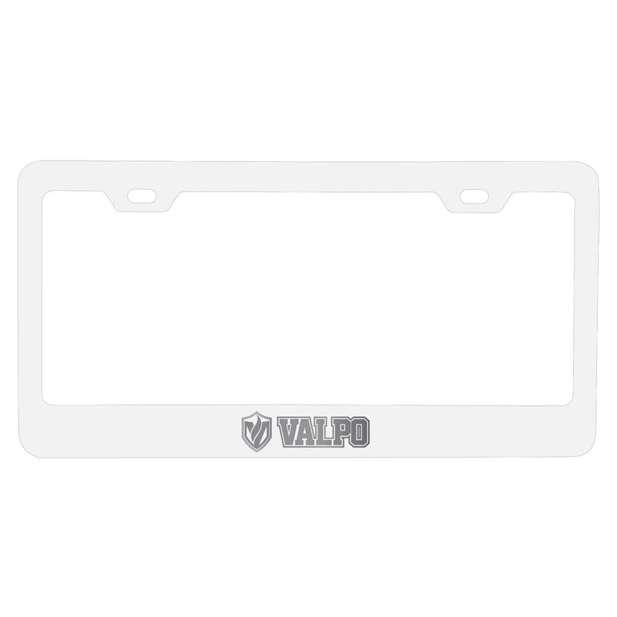 Valparaiso University Etched Metal License Plate Frame Choose Your Color Image 1