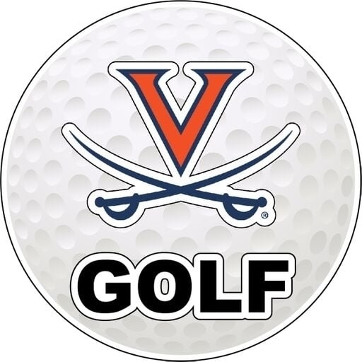 Virginia Cavaliers 4-Inch Round Golf NCAA Fairway Fervor Vinyl Decal Sticker Image 1