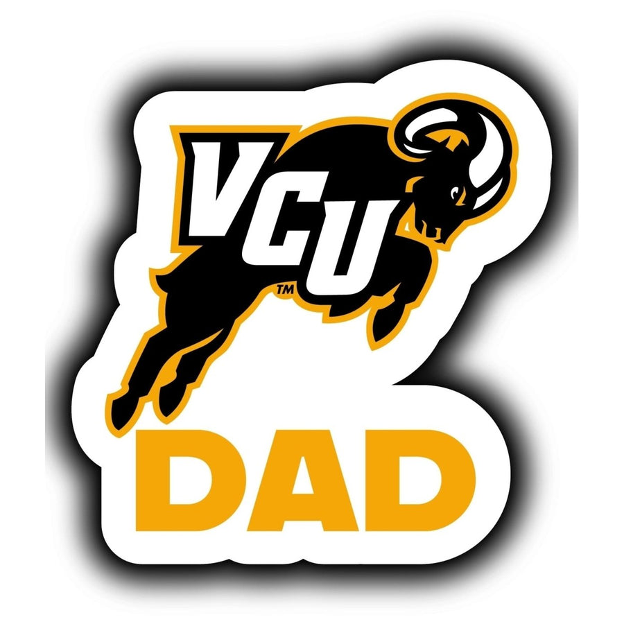 Virginia Commonwealth 4-Inch Proud Dad NCAA - Durable School Spirit Vinyl Decal Perfect Image 1