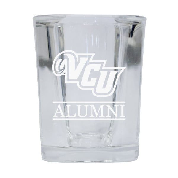 NCAA Virginia Commonwealth Alumni 2oz Laser Etched Square Shot Glass Image 1