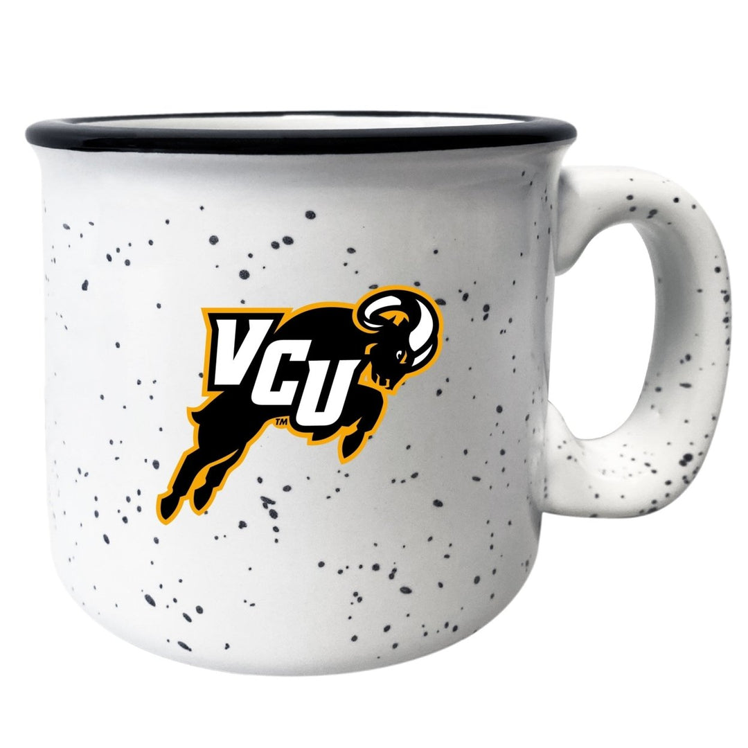 Virginia Commonwealth 8 oz Speckled Ceramic Camper Coffee Mug White (White). Image 1