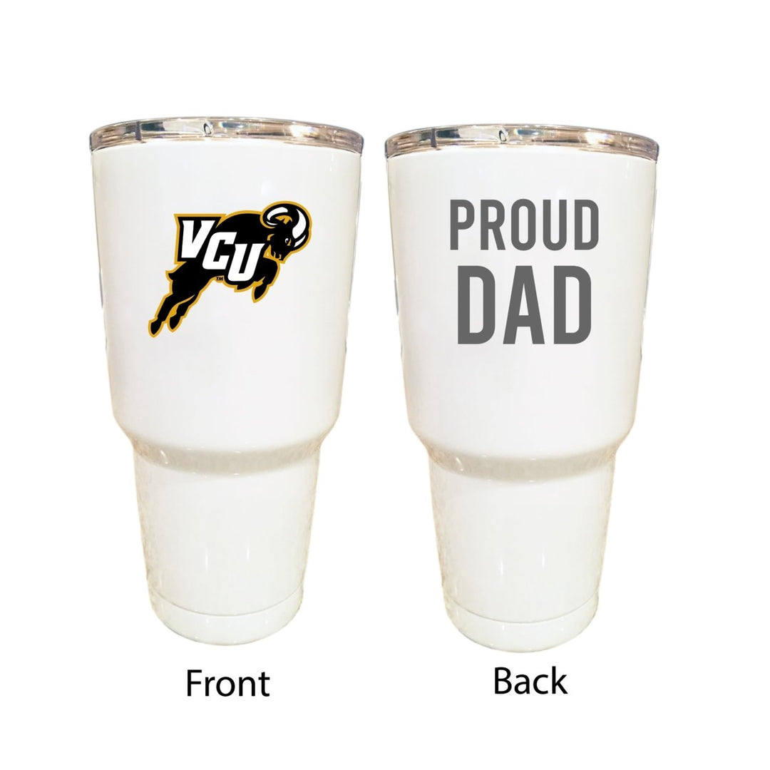 Virginia Commonwealth Proud Dad 24 oz Insulated Stainless Steel Tumbler White Image 1