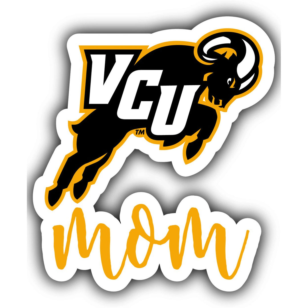 Virginia Commonwealth 4-Inch Proud Mom NCAA - Durable School Spirit Vinyl Decal Perfect Image 1