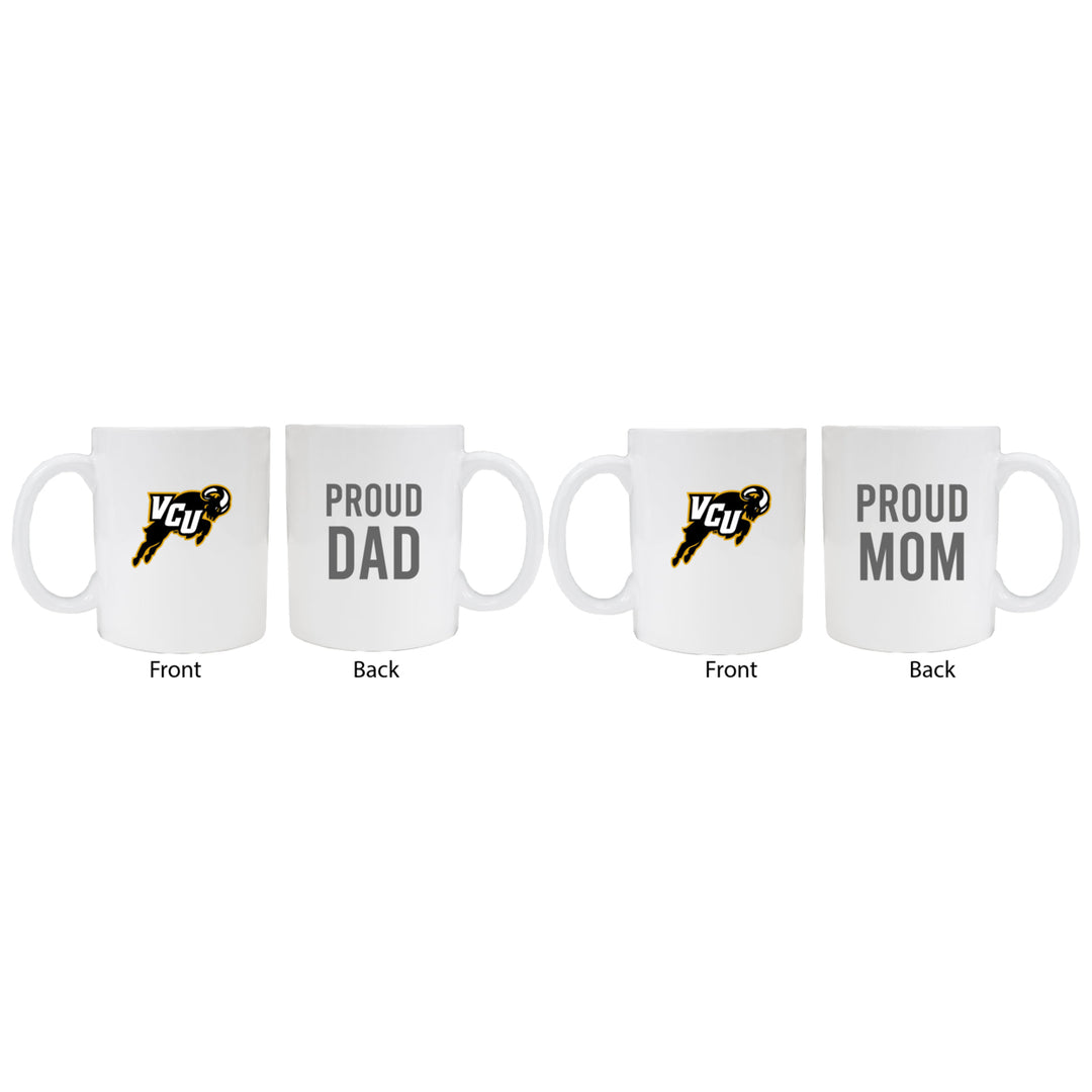 Virginia Commonwealth Proud Mom And Dad White Ceramic Coffee Mug 2 pack (White) Image 1