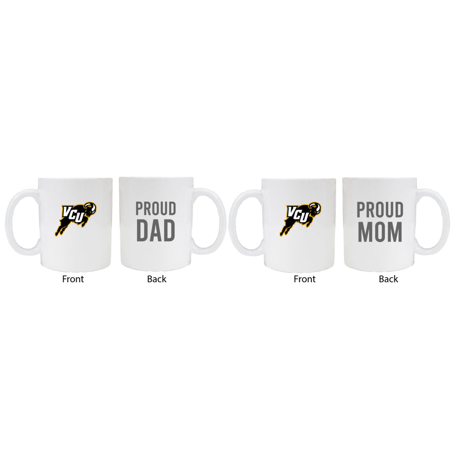 Virginia Commonwealth Proud Mom And Dad White Ceramic Coffee Mug 2 pack (White) Image 1