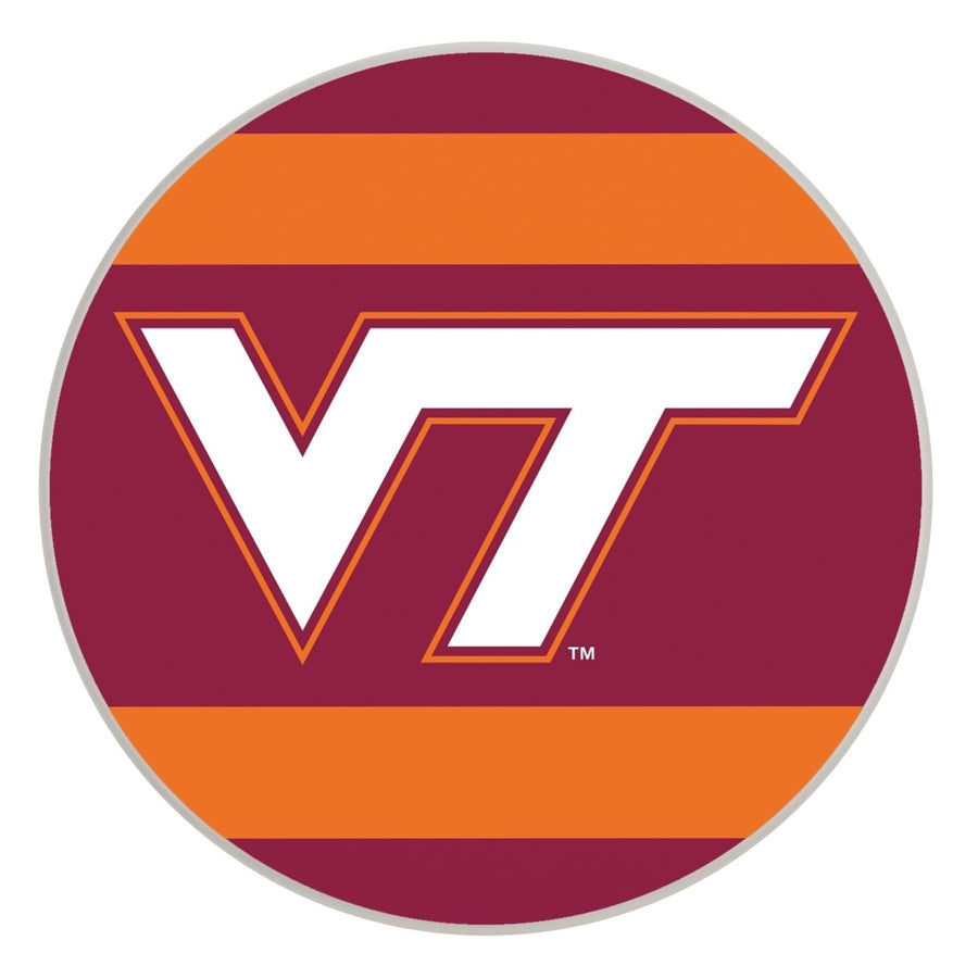 Virginia Tech Hokies Officially Licensed Paper Coasters (4-Pack) - Vibrant, Furniture-Safe Design Image 1