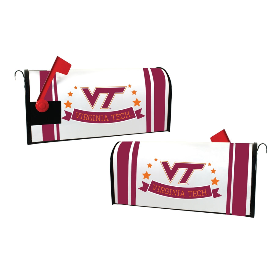 Virginia Tech Hokies NCAA Officially Licensed Mailbox Cover Logo and Stripe Design Image 1