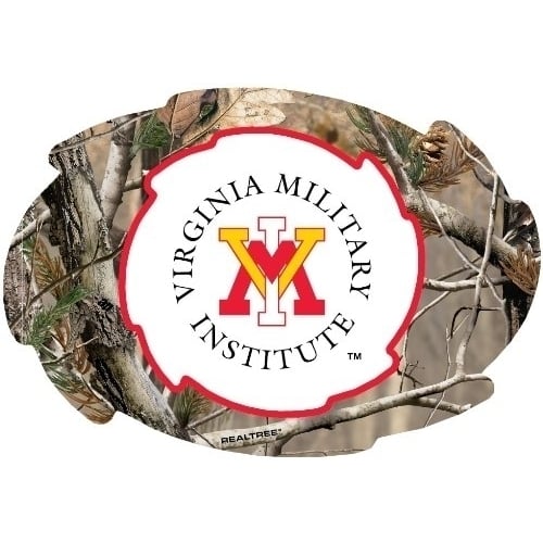 VMI Keydets Camo Design Swirl Shape 5x6-Inch NCAA High-Definition Magnet - Versatile Metallic Surface Adornment Image 1