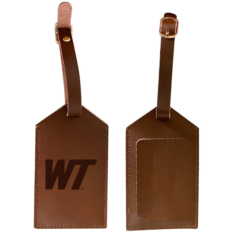 West Texas A&M Buffaloes Leather Luggage Tag Engraved Image 1