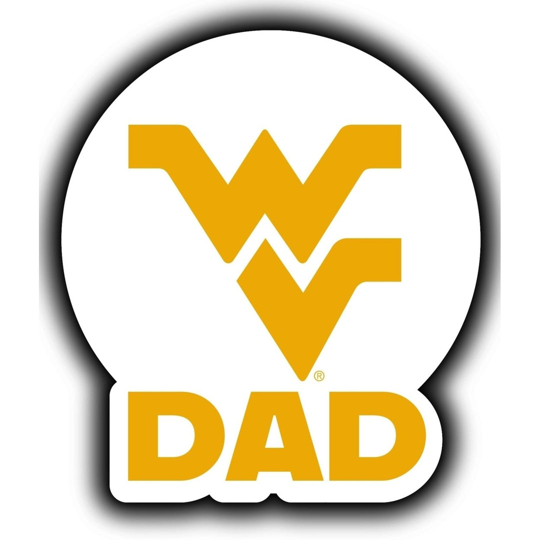 West Virginia Mountaineers 4-Inch Proud Dad NCAA - Durable School Spirit Vinyl Decal Perfect Image 1