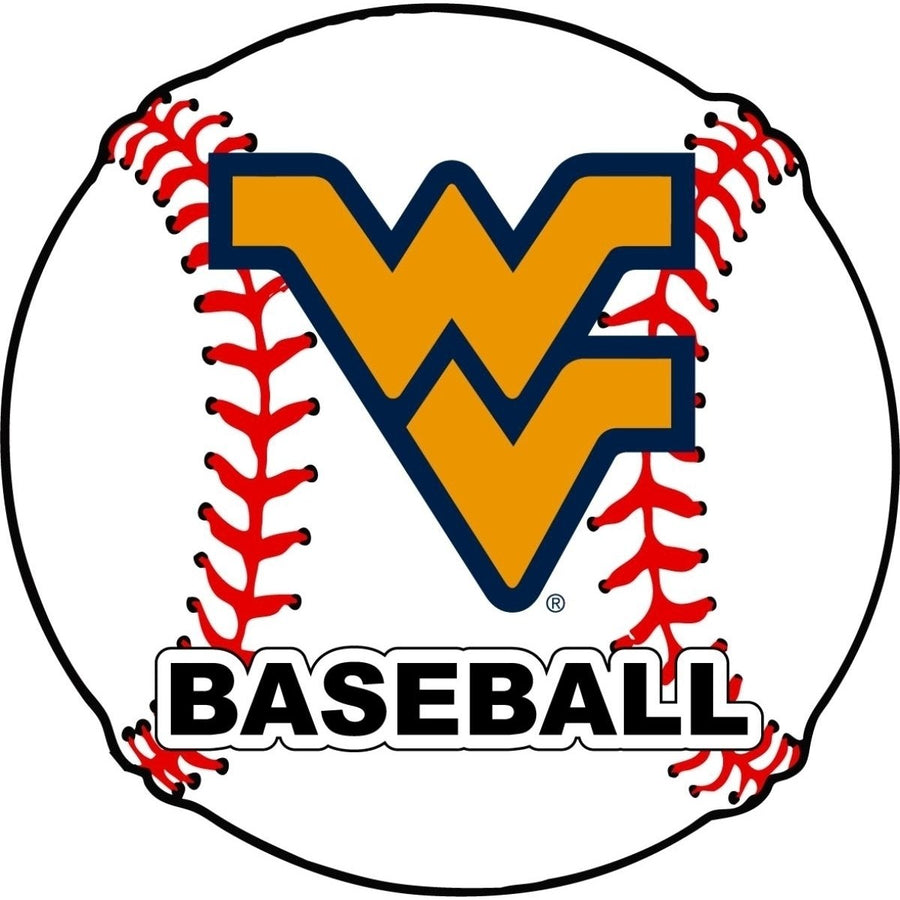 West Virginia Mountaineers 4-Inch Round Baseball NCAA Passion Vinyl Decal Sticker Image 1