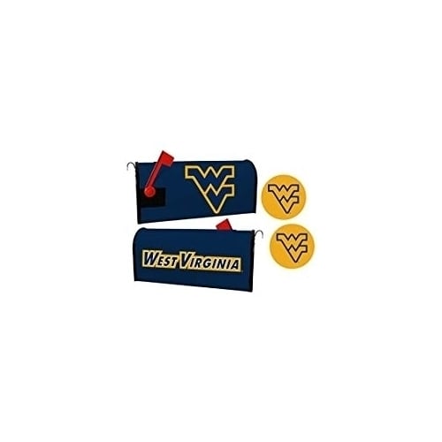West Virginia Mountaineers NCAA Officially Licensed Mailbox Cover and Sticker Set Image 1