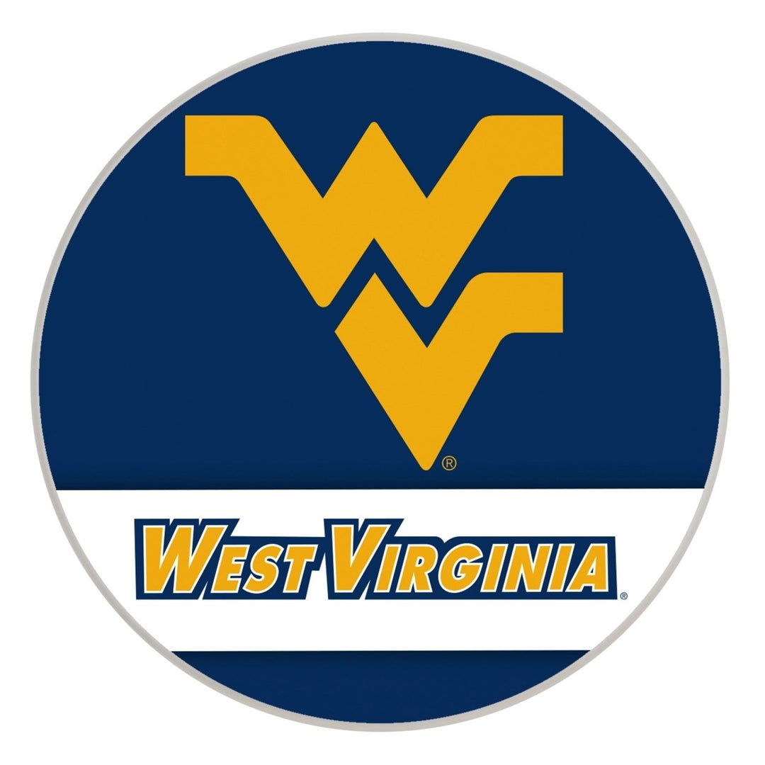 West Virginia Mountaineers Officially Licensed Paper Coasters (4-Pack) - Vibrant, Furniture-Safe Design Image 1