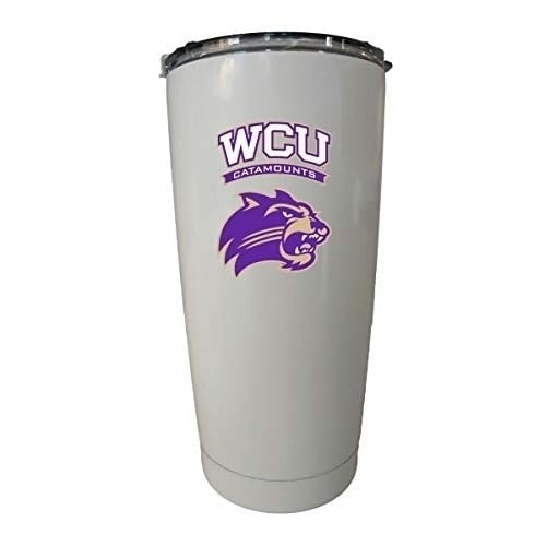 Western Carolina University 16 oz White Insulated Stainless Steel Tumbler White. Image 1