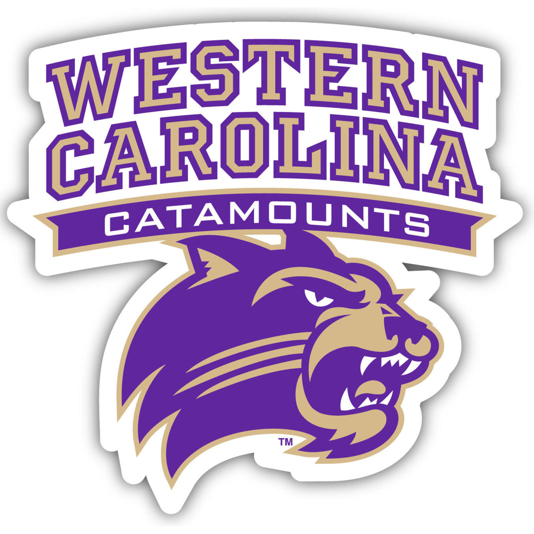 Western Carolina University 4-Inch Elegant School Logo NCAA Vinyl Decal Sticker for Fans, Students, and Alumni Image 1