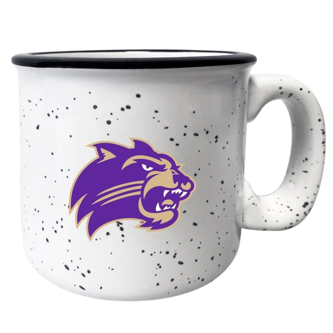 Western Carolina University 8 oz Speckled Ceramic Camper Coffee Mug White (White). Image 1