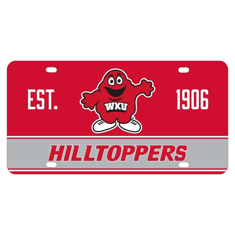 NCAA Western Kentucky Hilltoppers Metal License Plate - Lightweight, Sturdy and Versatile Image 1