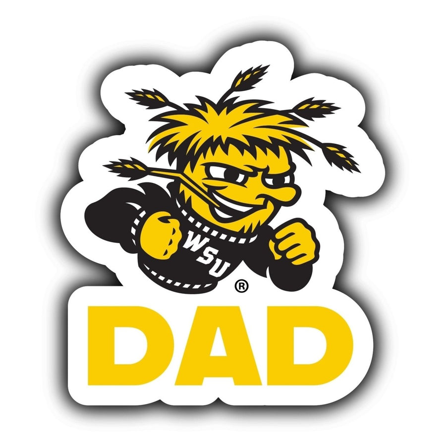 Wichita State Shockers 4-Inch Proud Dad NCAA - Durable School Spirit Vinyl Decal Perfect Image 1