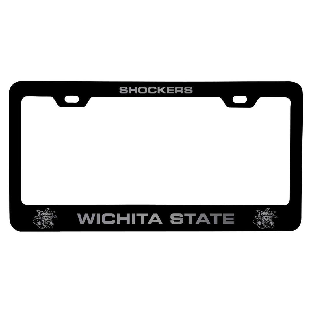 Wichita State Shockers Laser Engraved Metal License Plate Frame Choose Your Color Image 1