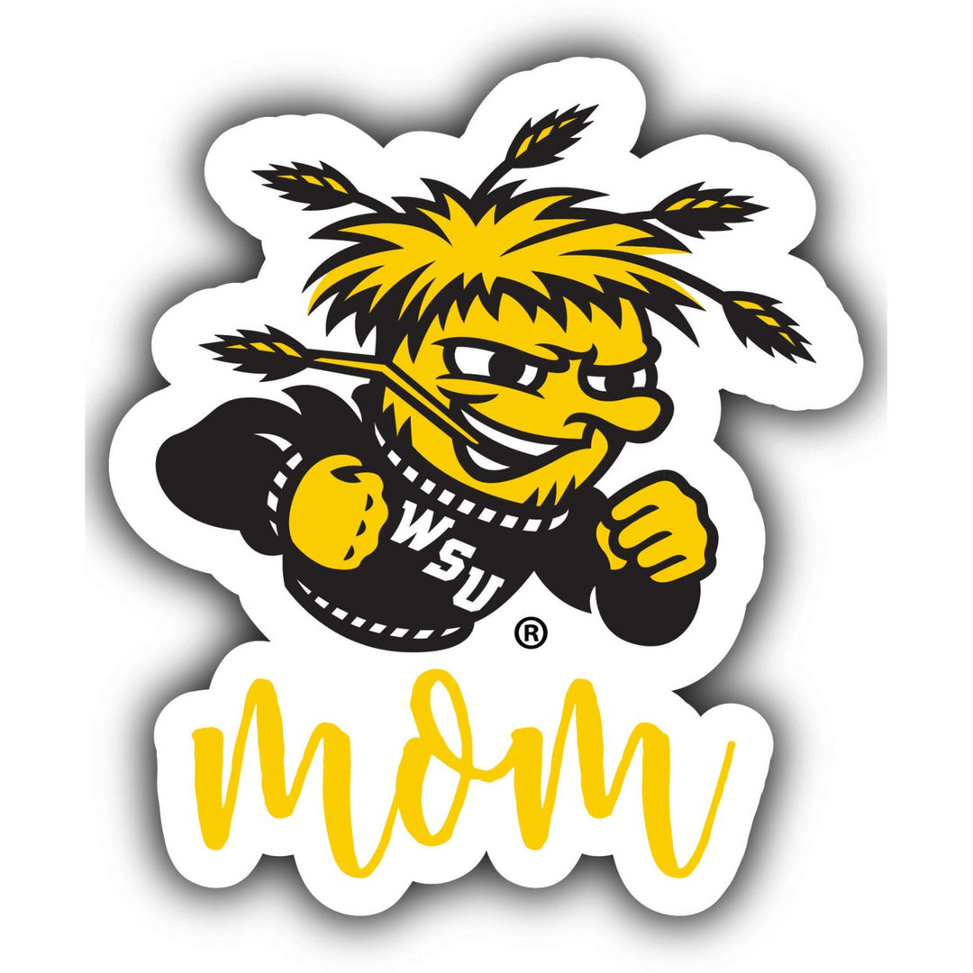 Wichita State Shockers 4-Inch Proud Mom NCAA - Durable School Spirit Vinyl Decal Perfect Image 1