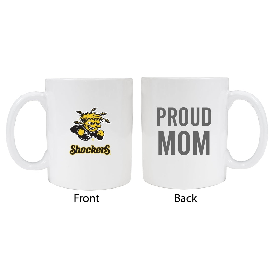 Wichita State Shockers Proud Mom Ceramic Coffee Mug - White Image 1