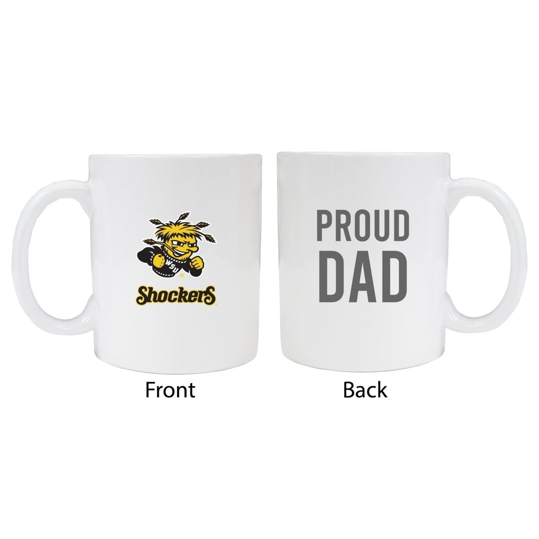 Wichita State Shockers Proud Dad Ceramic Coffee Mug - White Image 1