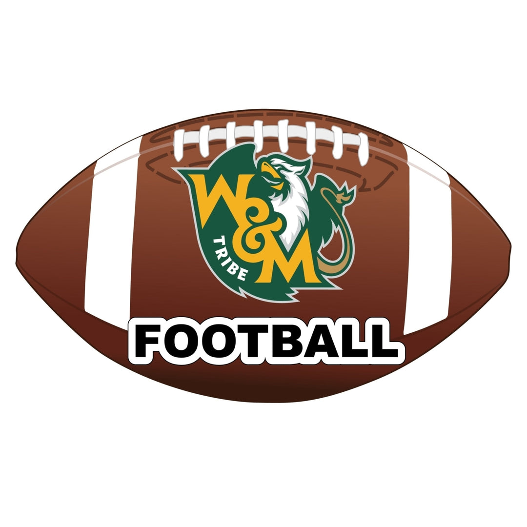 William and Mary 4-Inch Round Football NCAA Gridiron Glory Vinyl Decal Sticker Image 1