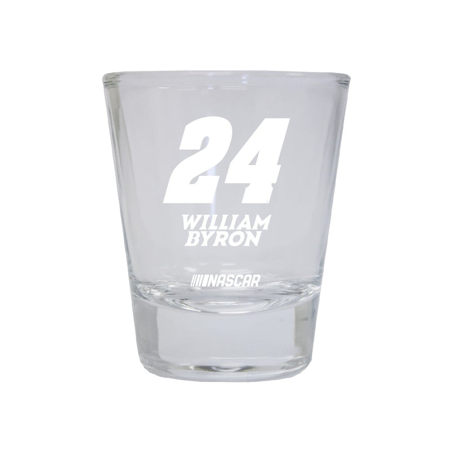 William Byron 24 Nascar Etched Round Shot Glass for 2022 Image 1