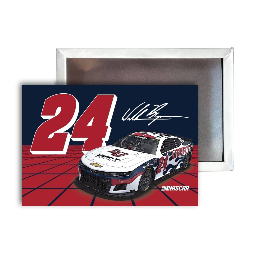 William Byron Liberty University 24 Nascar 2.5"X3.5" Refrigerator Magnet for 2022 Image 1