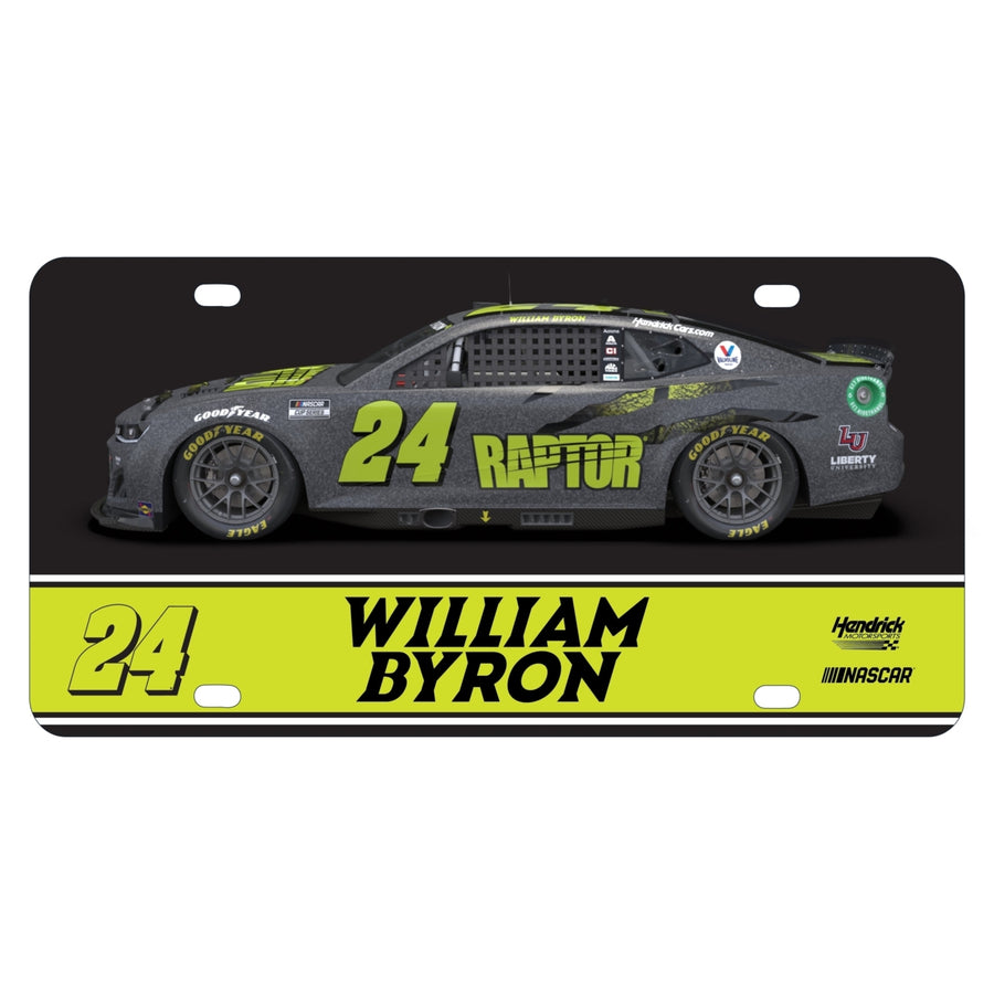 24 William Byron Raptor Officially Licensed NASCAR License Plate Image 1