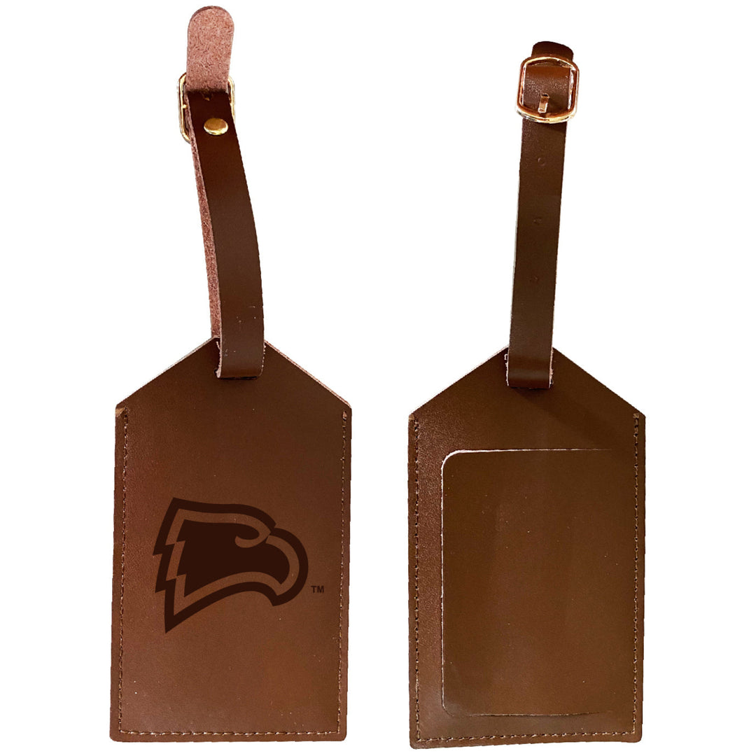 Elegant Winthrop University NCAA Leather Luggage Tag with Engraved Logo Image 1