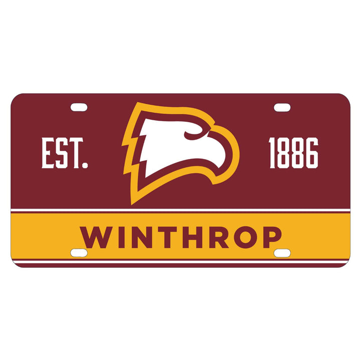 NCAA Winthrop University Metal License Plate - Lightweight, Sturdy and Versatile Image 1