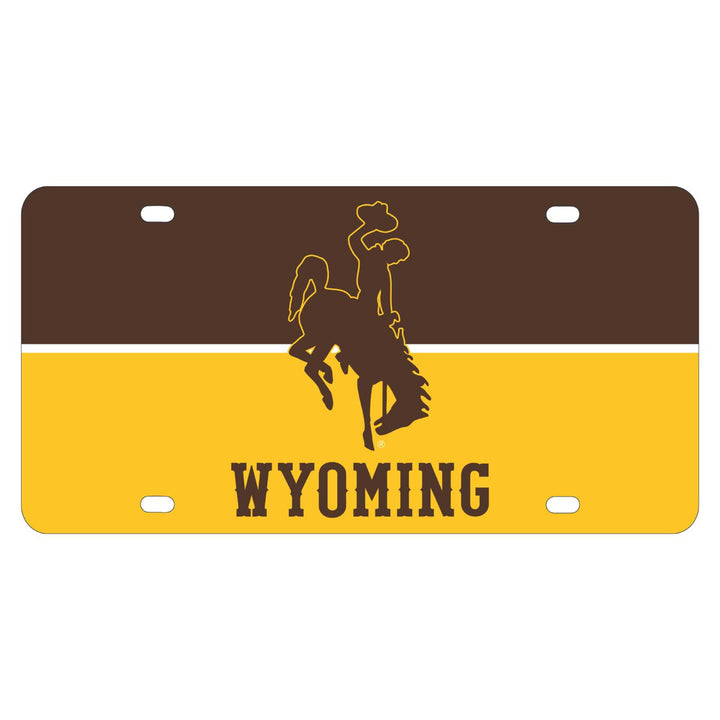 NCAA University of Wyoming Metal License Plate - Lightweight, Sturdy and Versatile Image 1