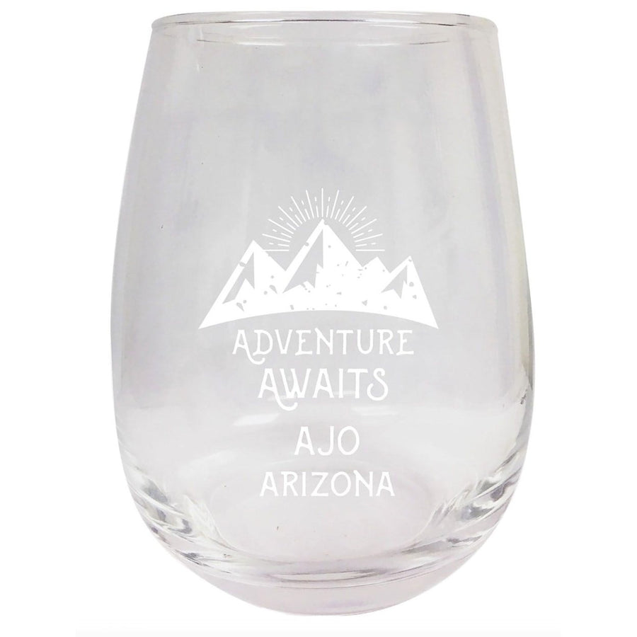 Arizona Engraved Stemless Wine Glass Duo Image 1