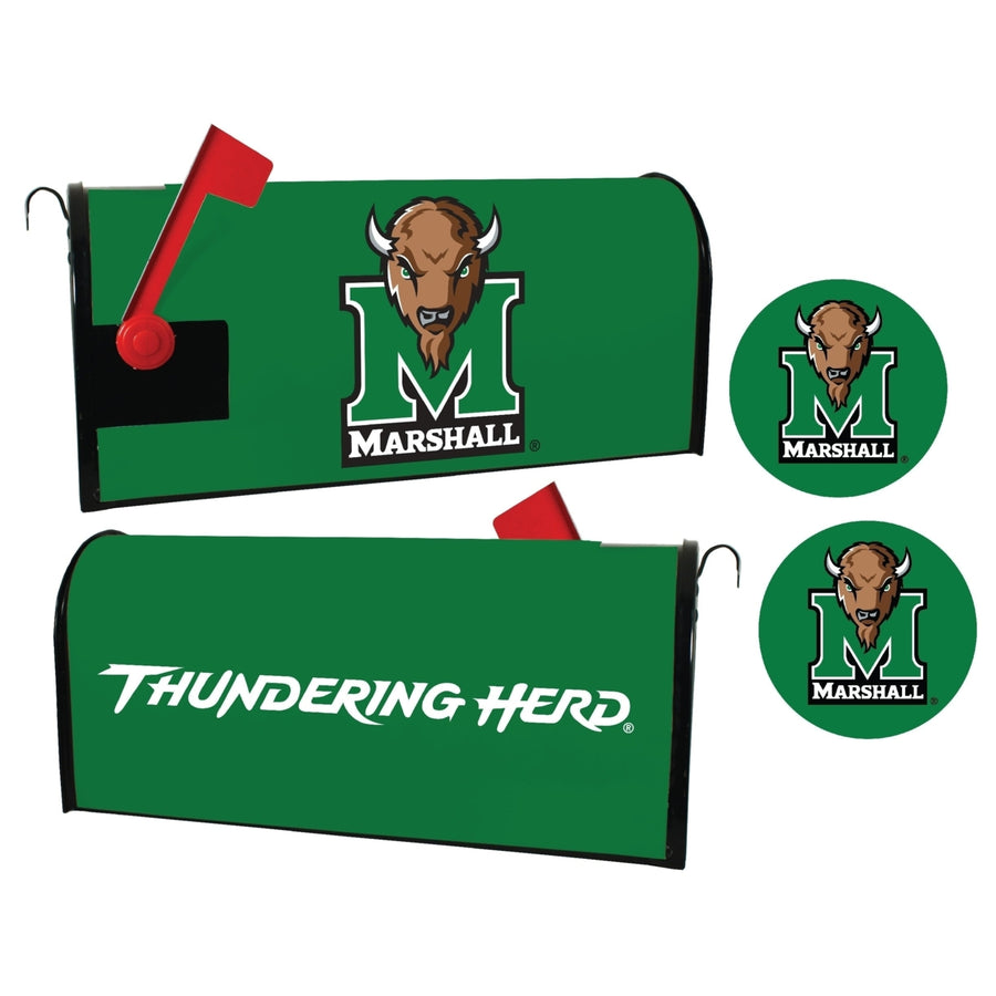 Marshall Thundering Herd NCAA Officially Licensed Mailbox Cover and Sticker Set Image 1