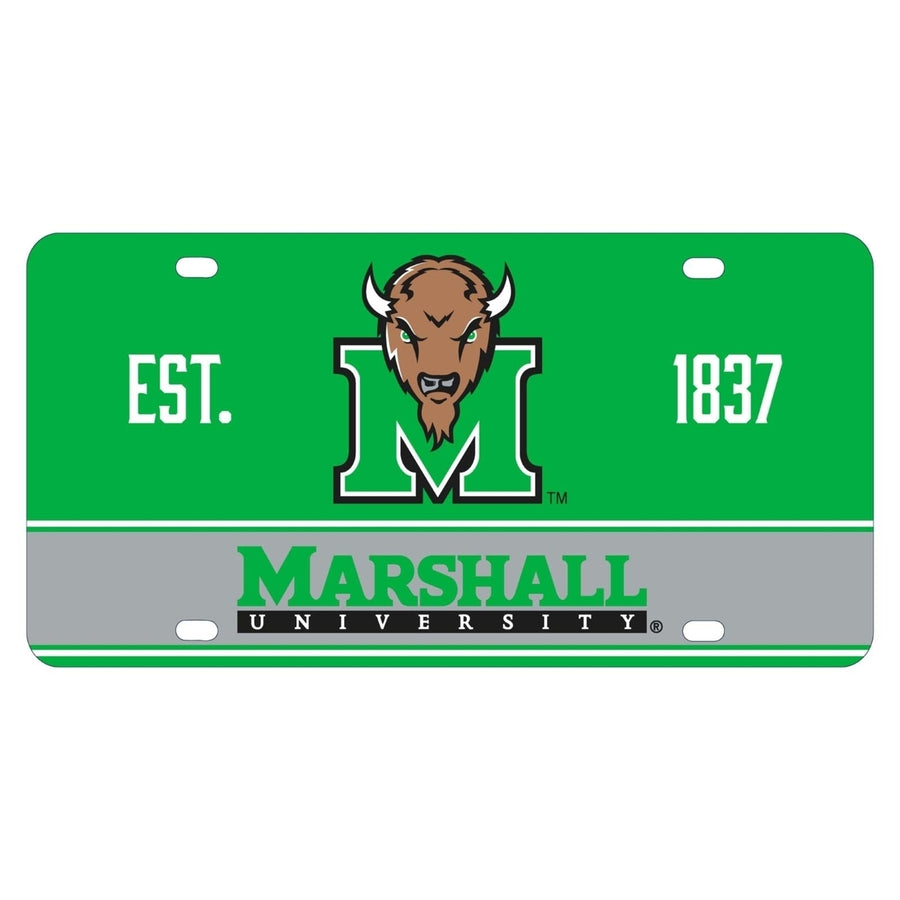 Marshall Thundering Herd Metal License Plate Image 1