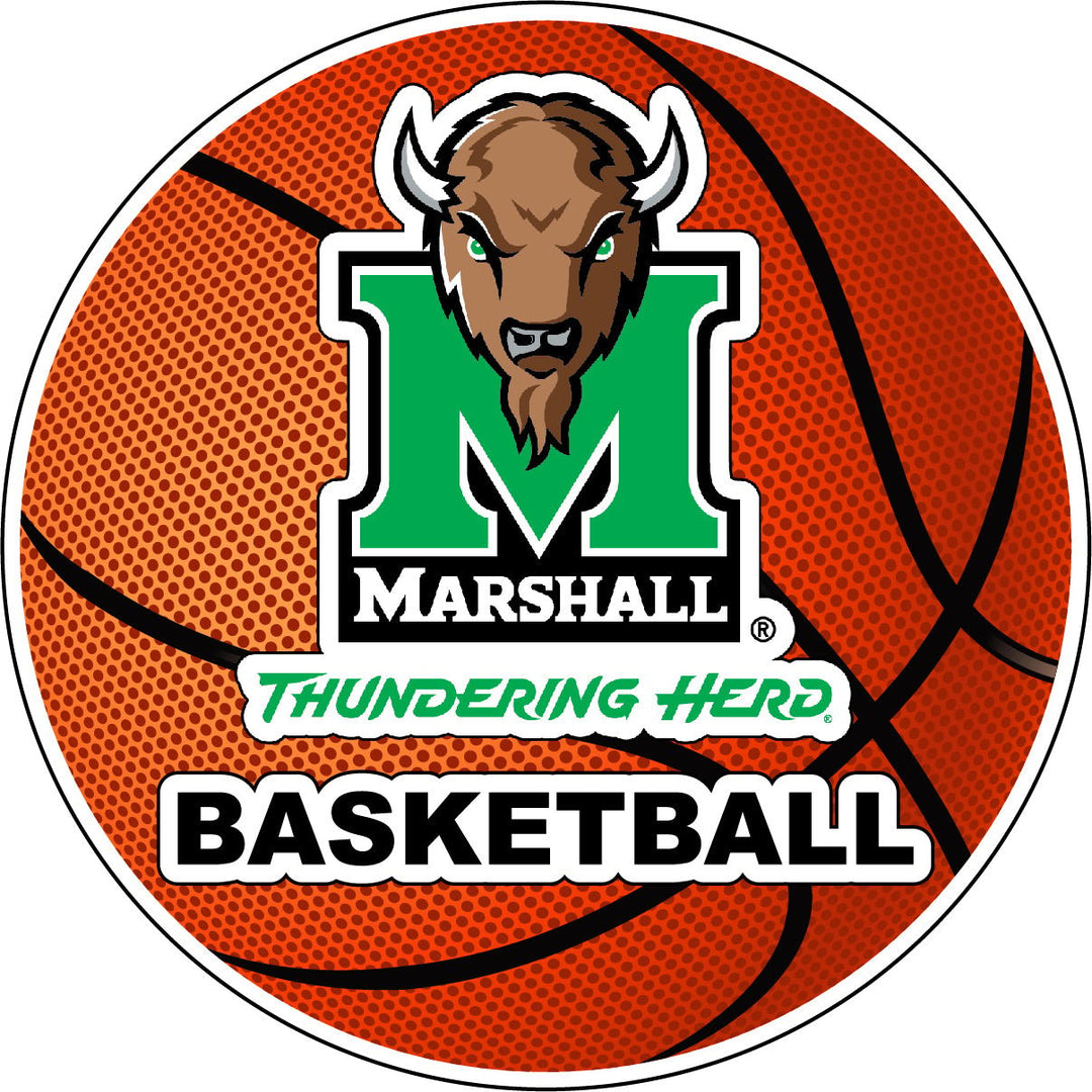 Marshall Thundering Herd 4-Inch Round Basketball NCAA Hoops Pride Vinyl Decal Sticker Image 1