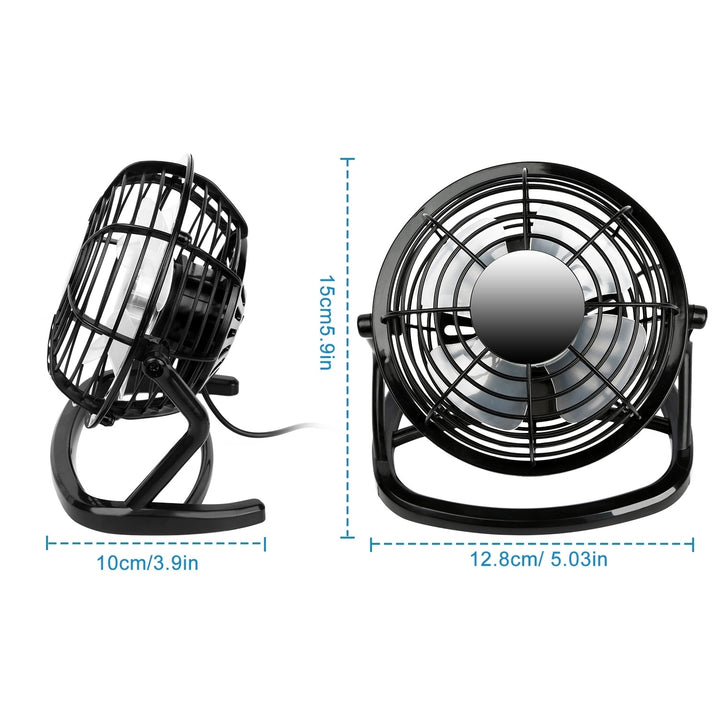 USB Fan 360 Degree Rotation Quiet Portable Desk Cooling Fan Mini Air Circulator Image 2