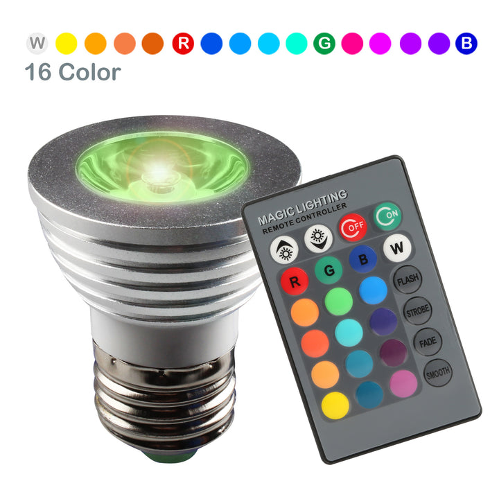 16 Color RGB Magic LED Light Bulb Image 1