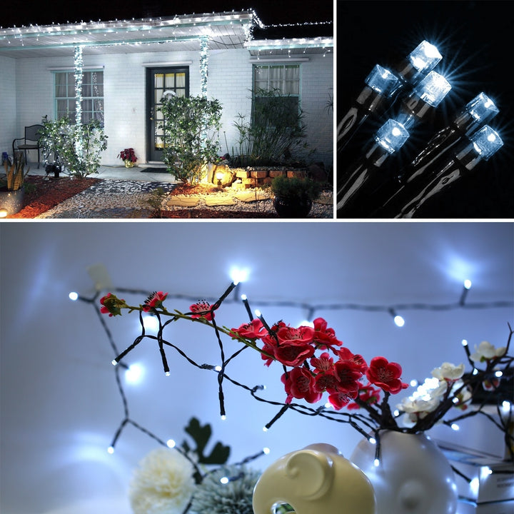 Solar String Lights 200 LEDs 22M White LED Solar Powered Waterproof 8 Modes Image 5