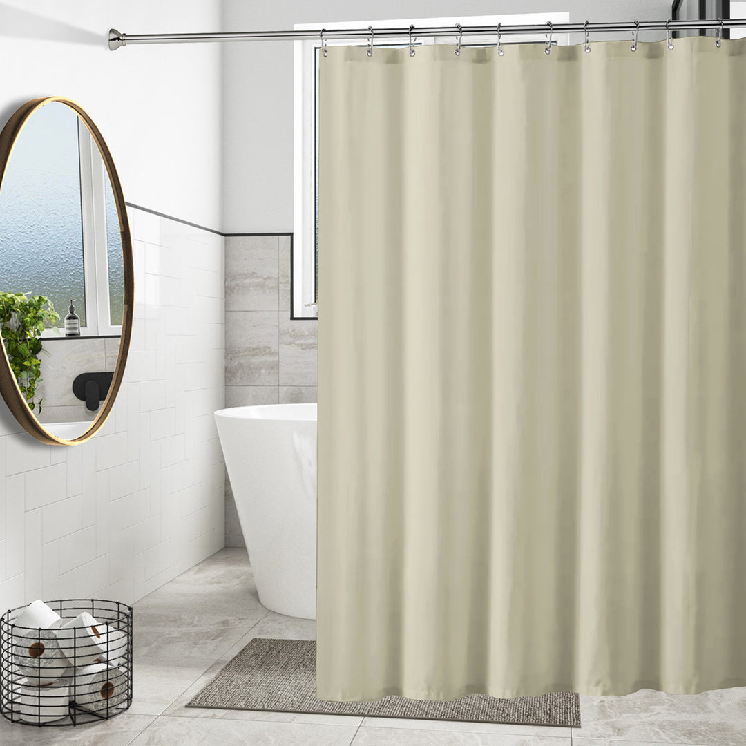 Mildew Resistant Vinyl Shower Curtain Liner 2-Pack 70x72 Heavyweight with Magnets Image 3