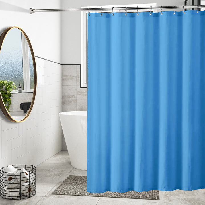 Mildew Resistant Vinyl Shower Curtain Liner 2-Pack 70x72 Heavyweight with Magnets Image 2