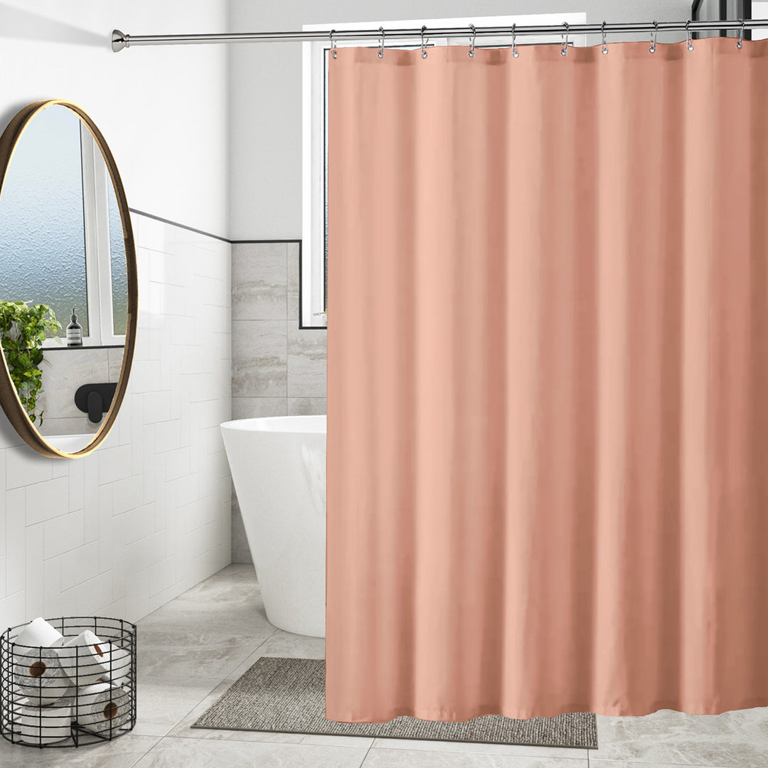 Mildew Resistant Vinyl Shower Curtain Liner 2-Pack 70x72 Heavyweight with Magnets Image 1