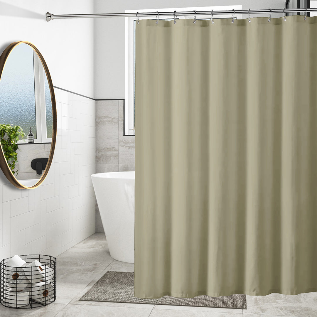 Mildew Resistant Vinyl Shower Curtain Liner 2-Pack 70x72 Heavyweight with Magnets Image 4