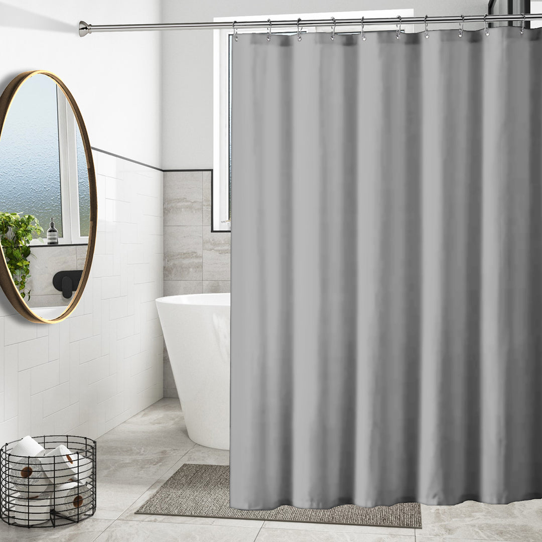 Mildew Resistant Vinyl Shower Curtain Liner 2-Pack 70x72 Heavyweight with Magnets Image 7