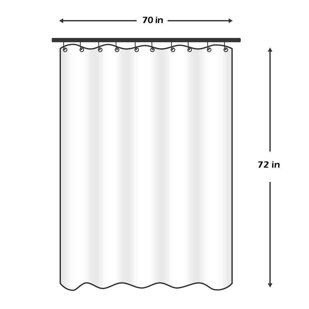 Mildew Resistant Vinyl Shower Curtain Liner 2-Pack 70x72 Heavyweight with Magnets Image 11