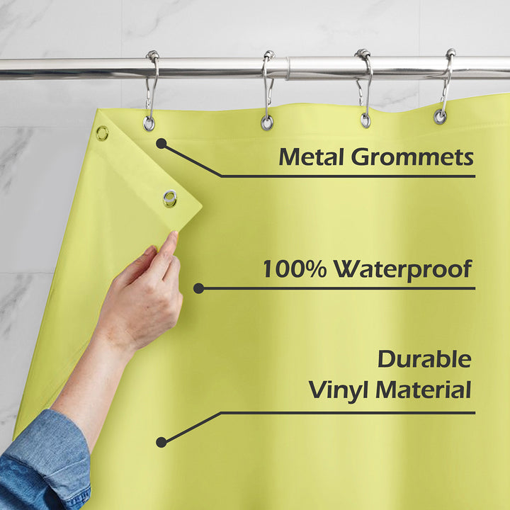 Mildew Resistant Vinyl Shower Curtain Liner 2-Pack 70x72 Heavyweight with Magnets Image 9